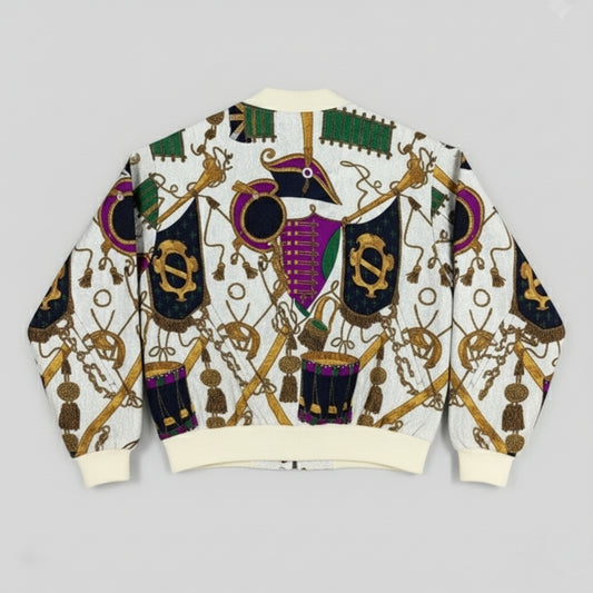 Vintage Embroidered Tapestry Bomber Jacket