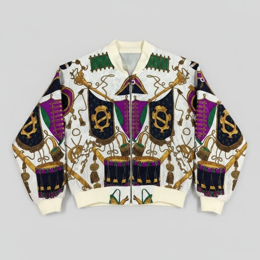 Vintage Embroidered Tapestry Bomber Jacket