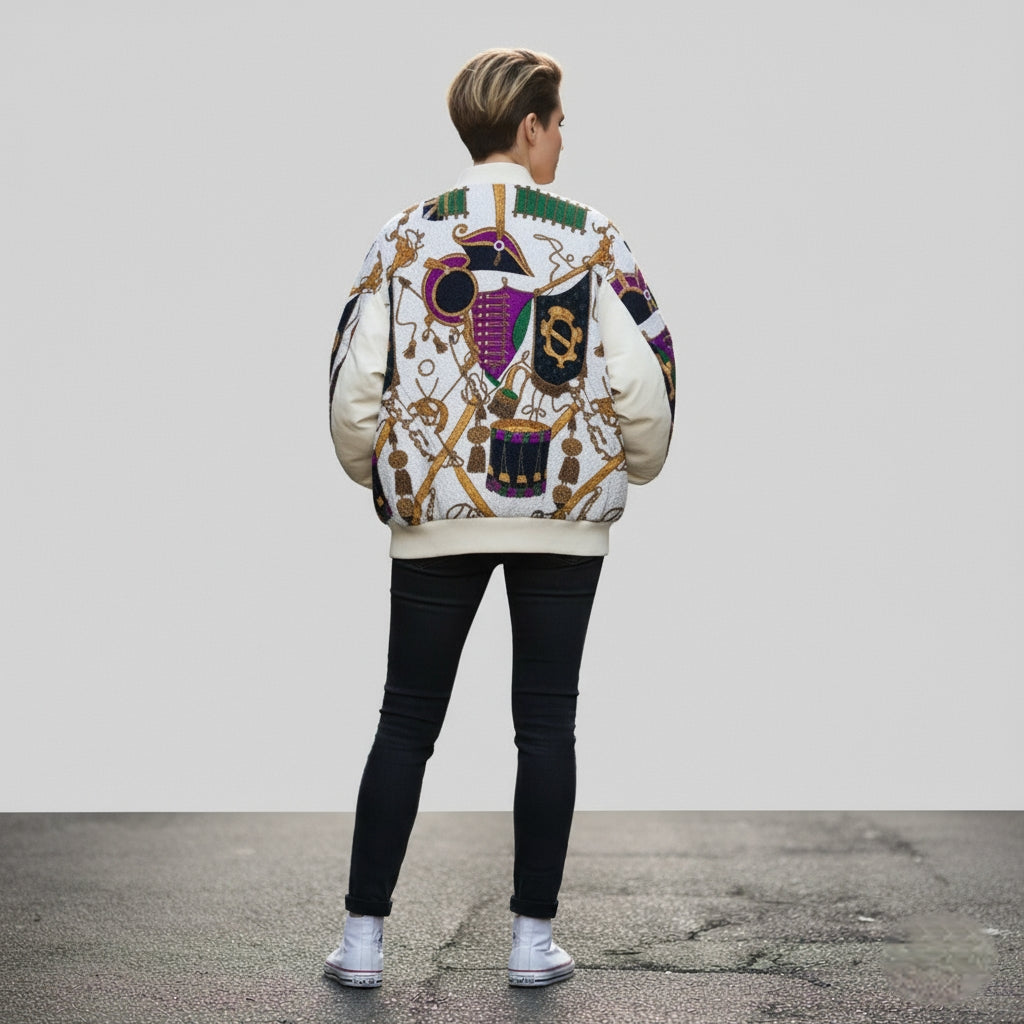 Vintage Embroidered Tapestry Bomber Jacket