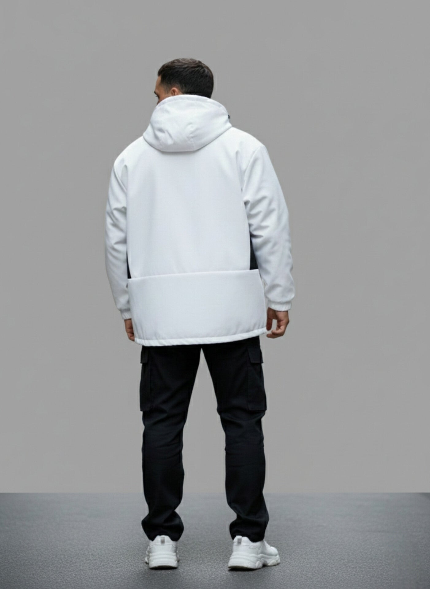 Heszn White & Black Techwear Jacket