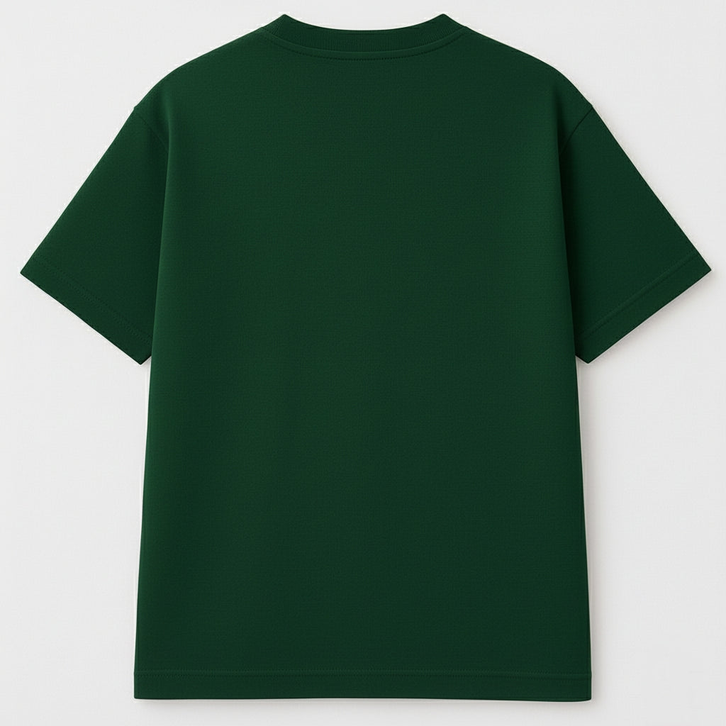 HesZn Nocturnal Emerald Beetle Graphic T-Shirt | Dark Green Basic Tee