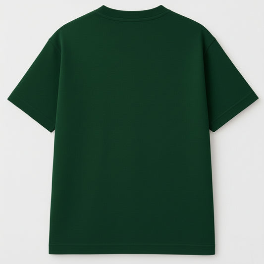 HesZn Nocturnal Emerald Beetle Graphic T-Shirt | Dark Green Basic Tee